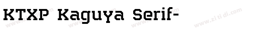 KTXP Kaguya Serif字体转换